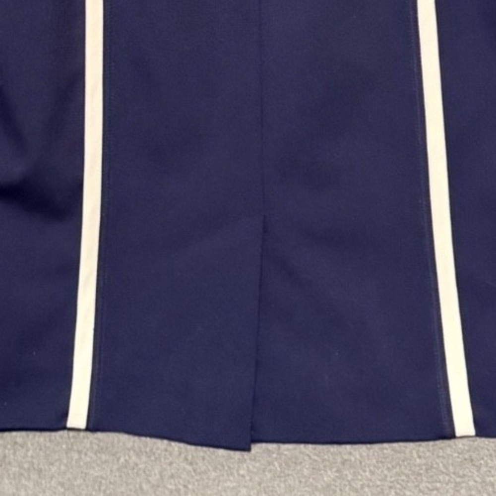 Calvin Klein White Piping Sheath Dress Navy Sz 12 business casual work office - Picture 4 of 7